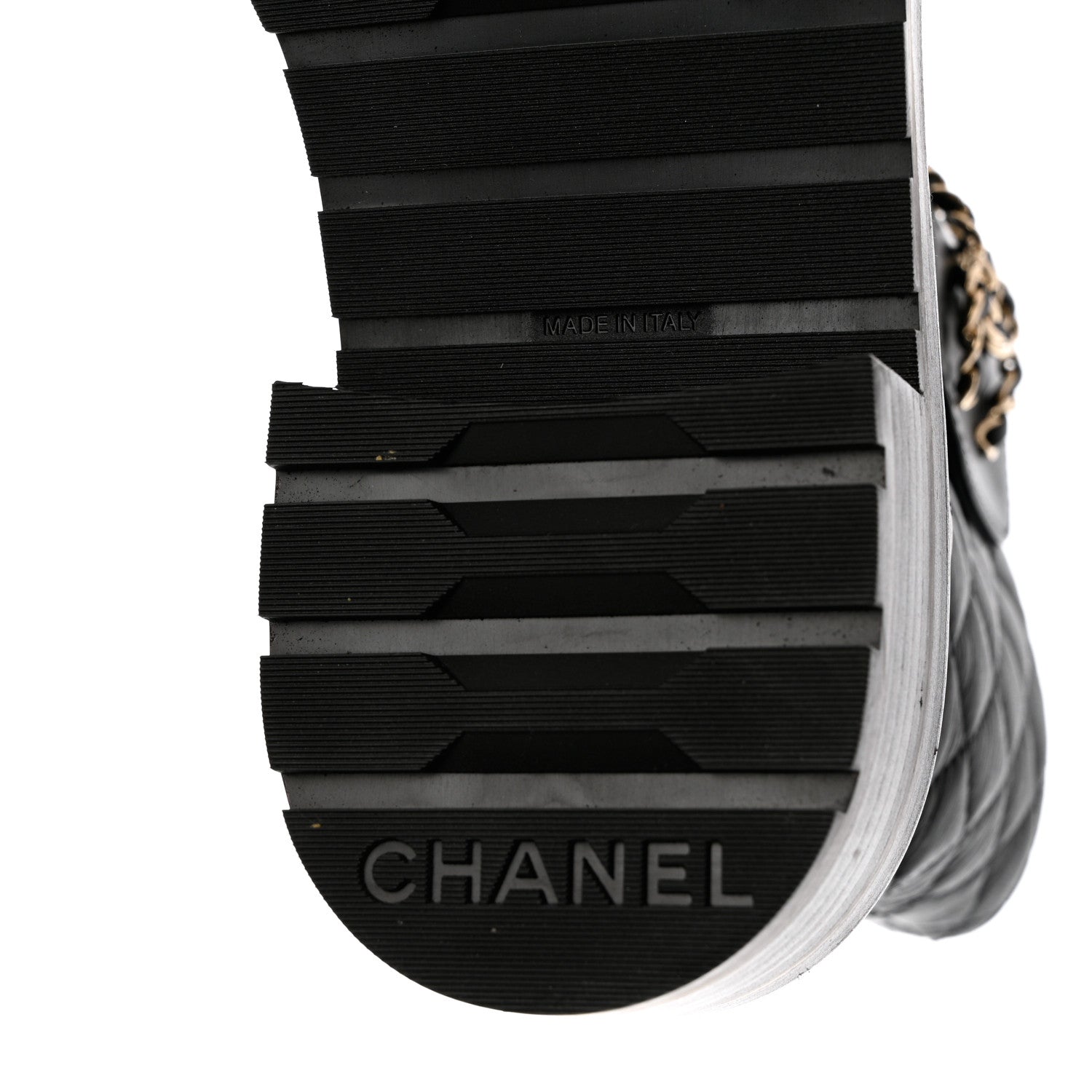 Chanel Shiny Lambskin Quilted Lace Up Combat Boots 38.5 Black 8 of 12