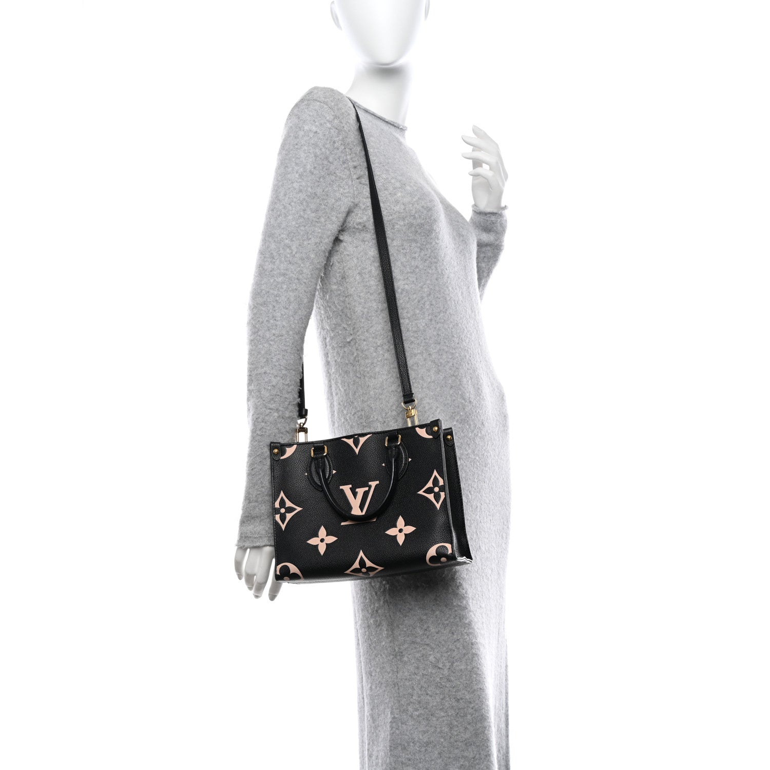 Louis Vuitton Empreinte Monogram Giant Onthego PM Black Beige 2 of 10