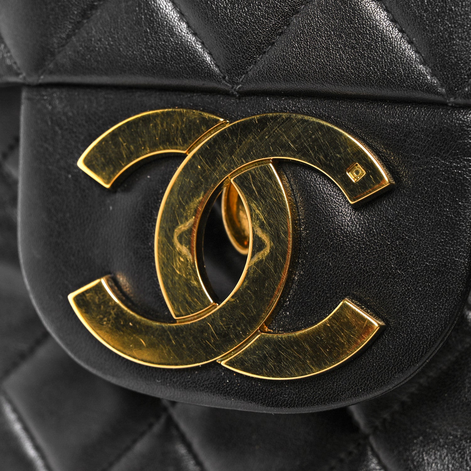 Chanel Lambskin Quilted XL Jumbo Single Flap Black 15 of 15