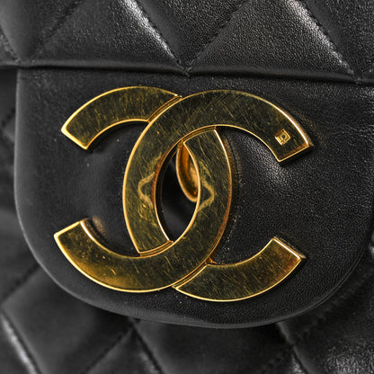 Chanel Lambskin Quilted XL Jumbo Single Flap Black 15 of 15