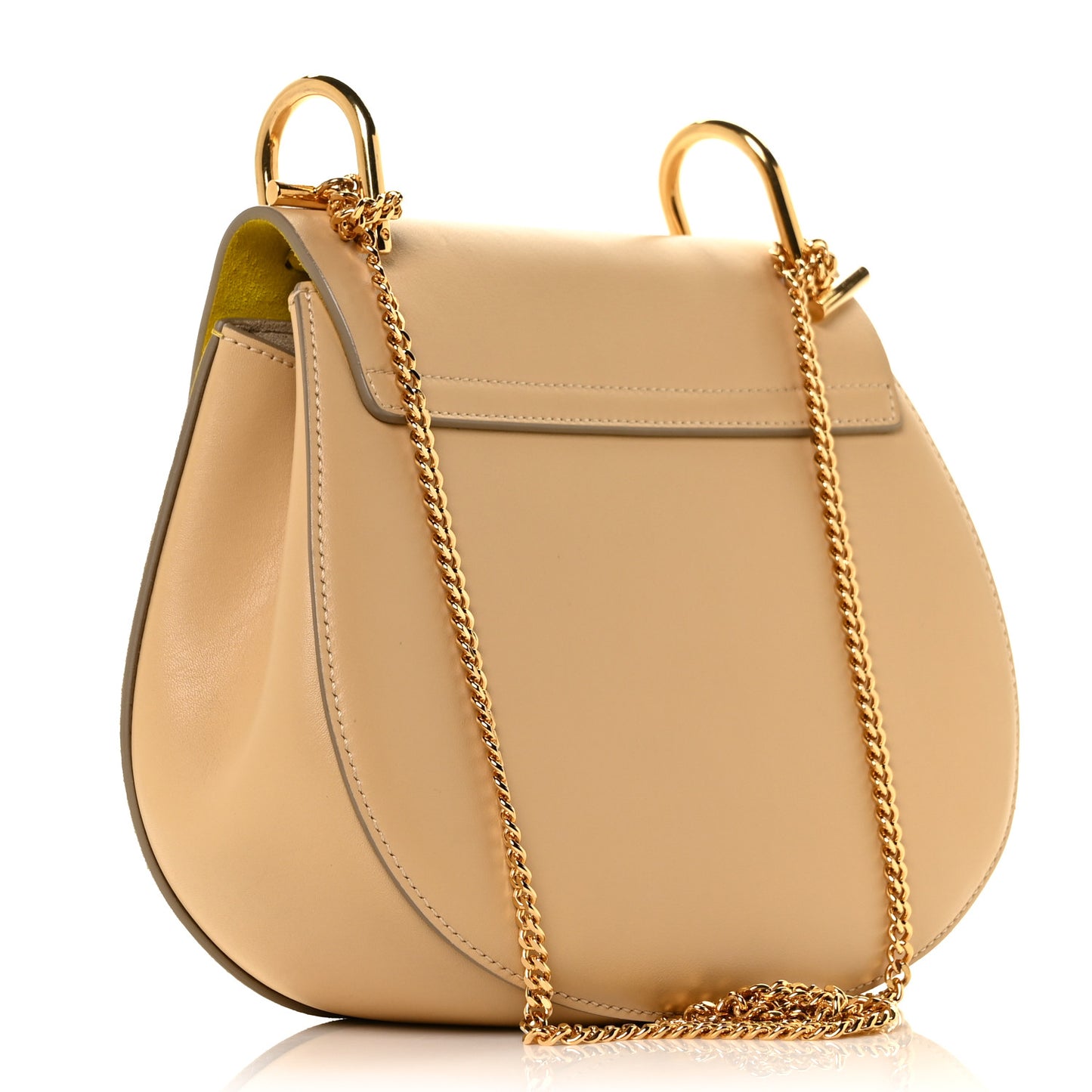 Suede Smooth Calfskin Mini Drew Shoulder Bag Cork Beige