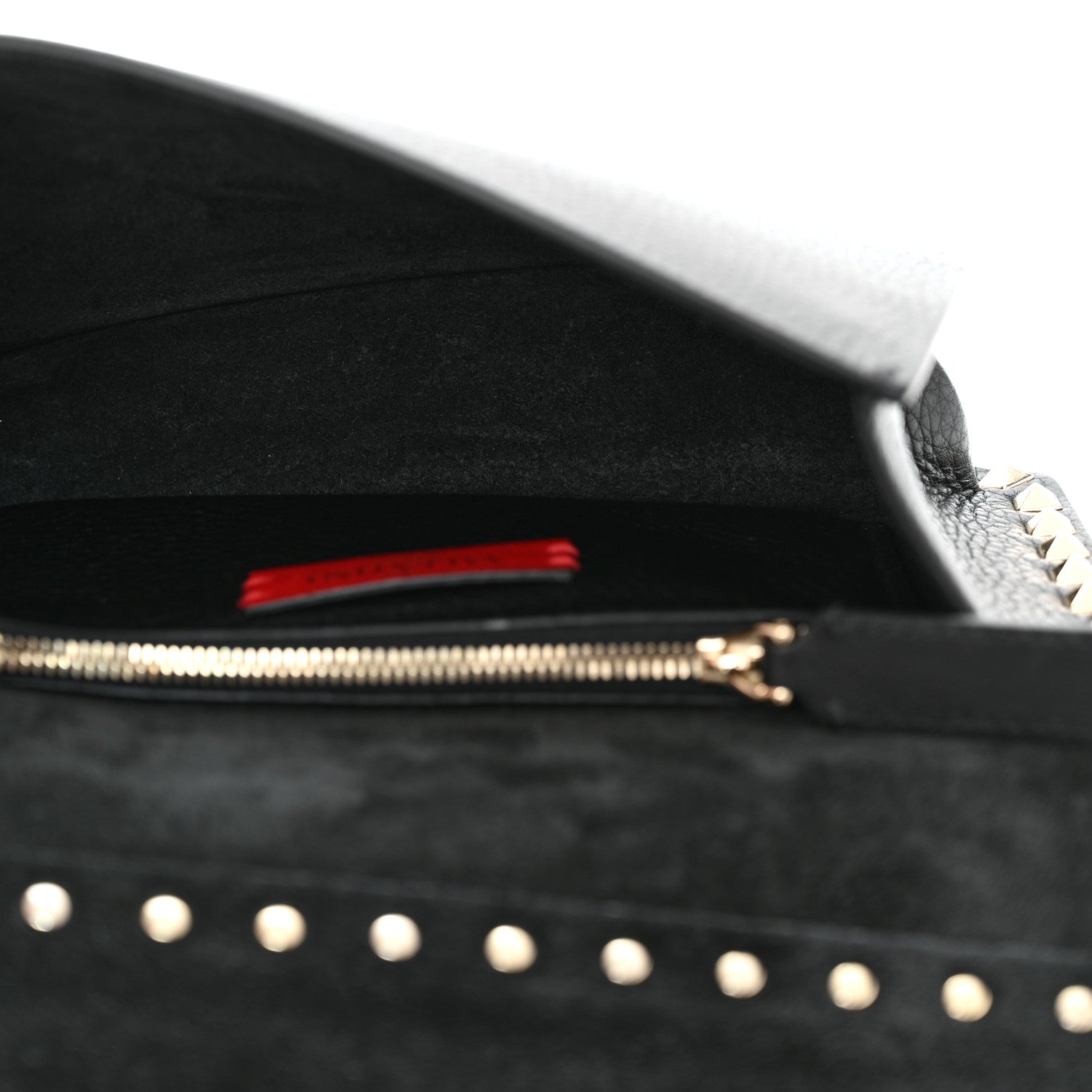 Valentino Garavani Pebbled Calfskin Rockstud Side Slip Crossbody Black 5 of 9