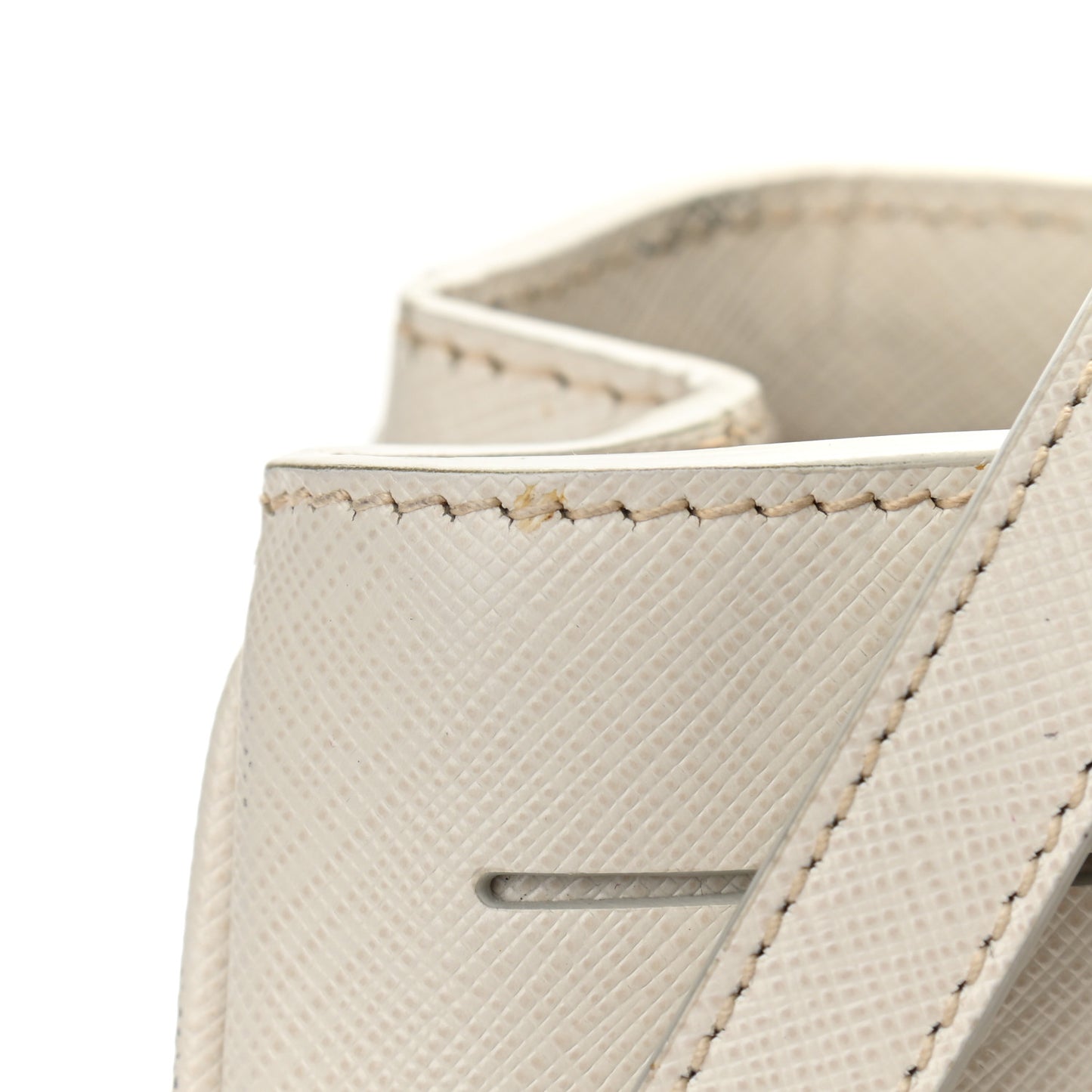 Saffiano Medium Galleria Double Zip Tote Bianco