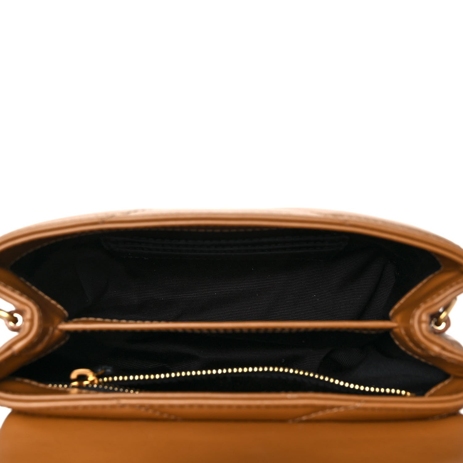Saint Laurent Calfskin Y Quilted Monogram Toy Loulou Crossbody Bag Dark Natural 5 of 9