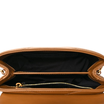 Saint Laurent Calfskin Y Quilted Monogram Toy Loulou Crossbody Bag Dark Natural 5 of 9