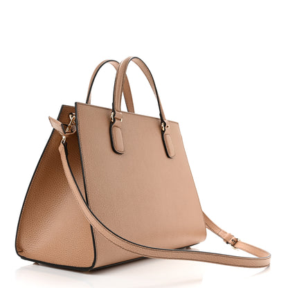 Gucci Dollar Calfskin Large Soho Top Handle Satchel Camelia 3 of 10
