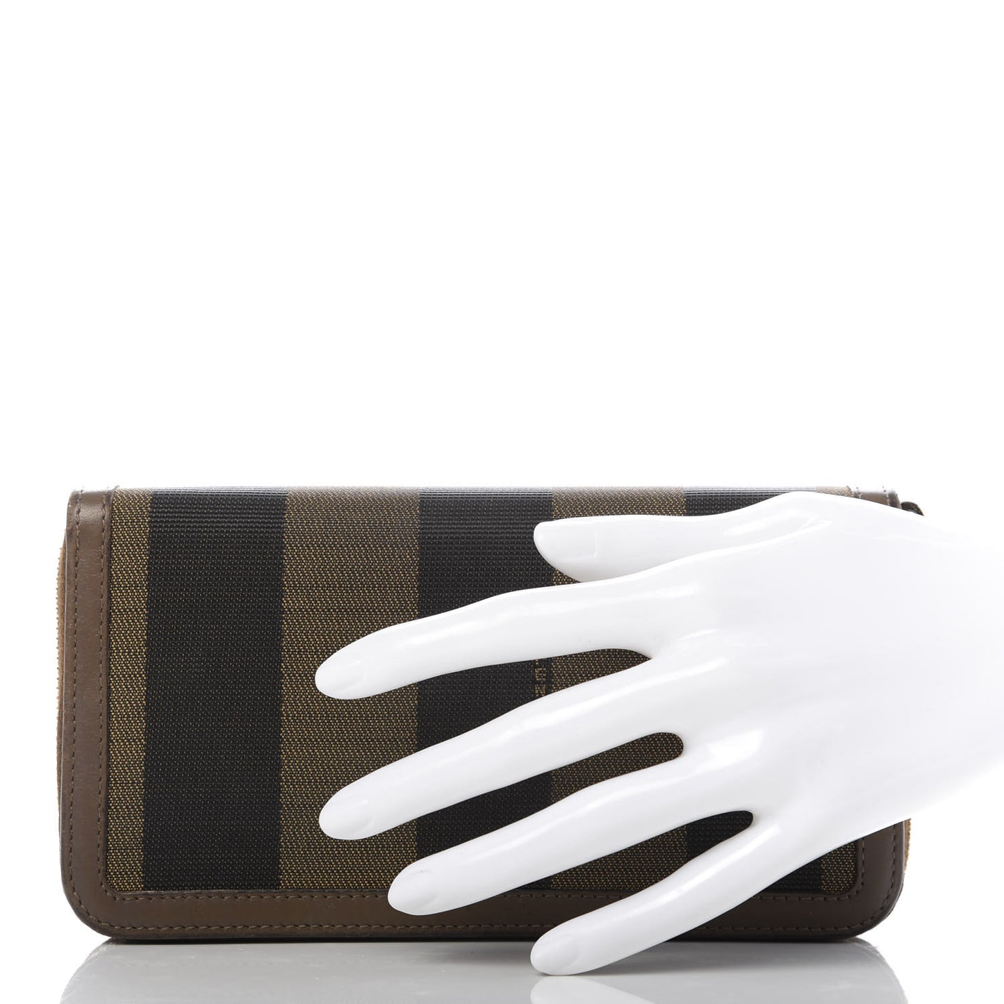 Pequin Vitello Zip Around Wallet Tobacco Foresta
