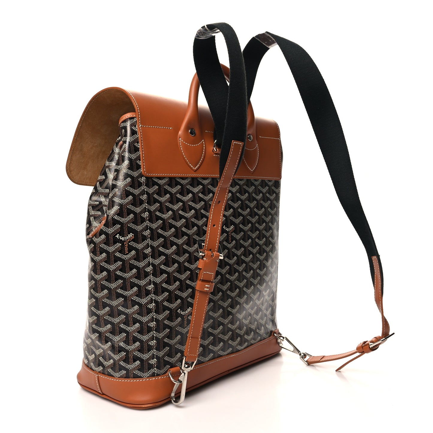 Goyardine Calfskin Alpin MM Backpack Gold Black