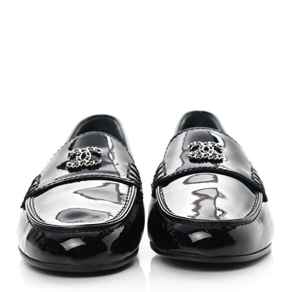 Chanel Patent CC Chain Loafers 35 Black 2 of 9