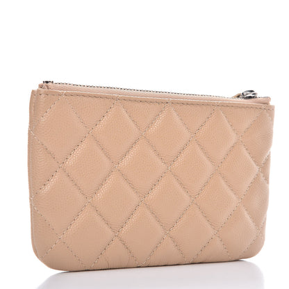 Chanel Caviar Quilted Small Cosmetic Case Beige 3 of 8