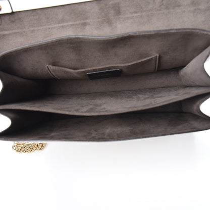 Fendi Calfskin Grommet Scalloped Kan I Shoulder Bag White Black Multicolor 5 of 10