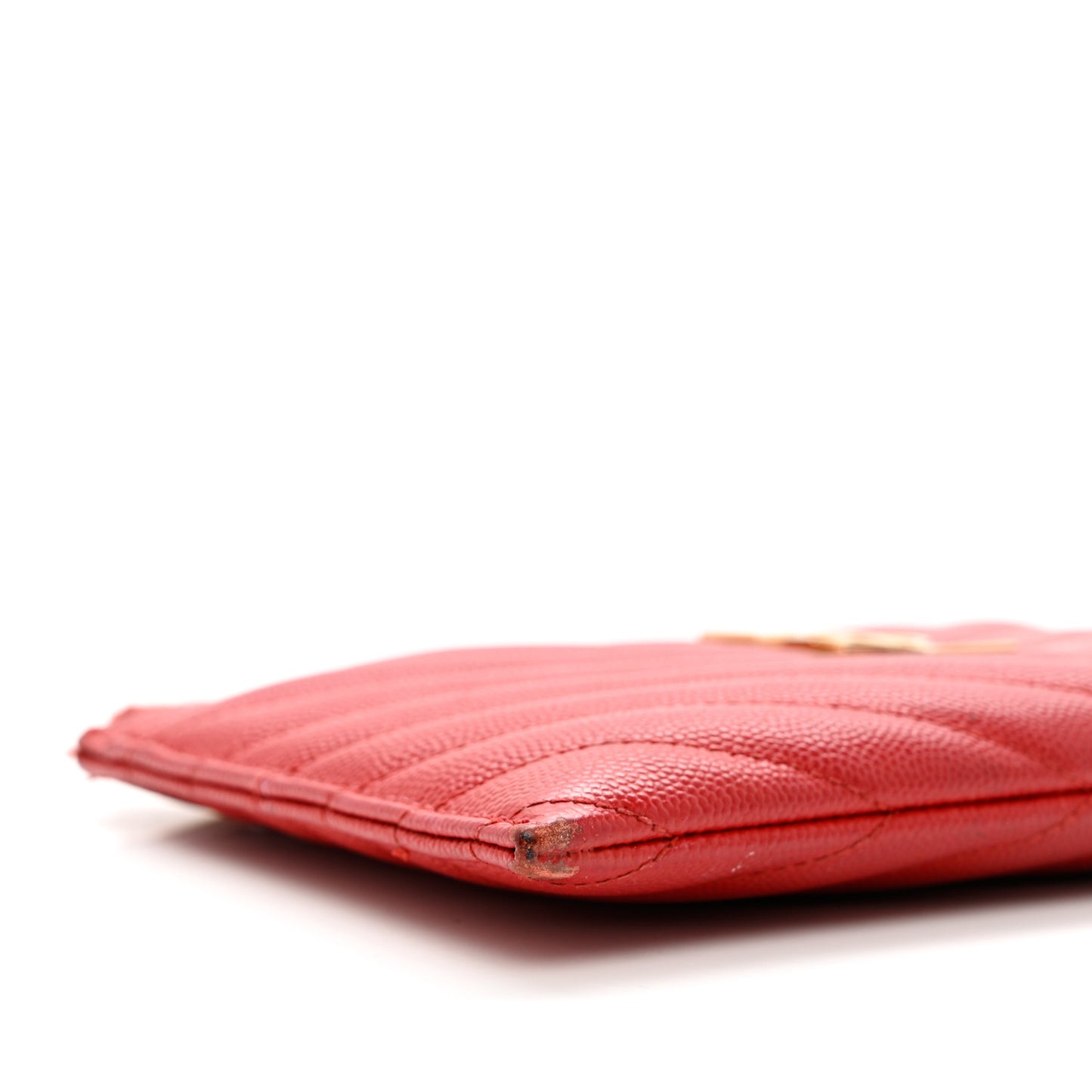 Grain De Poudre Chevron Monogram Bill Pouch Rouge Eros
