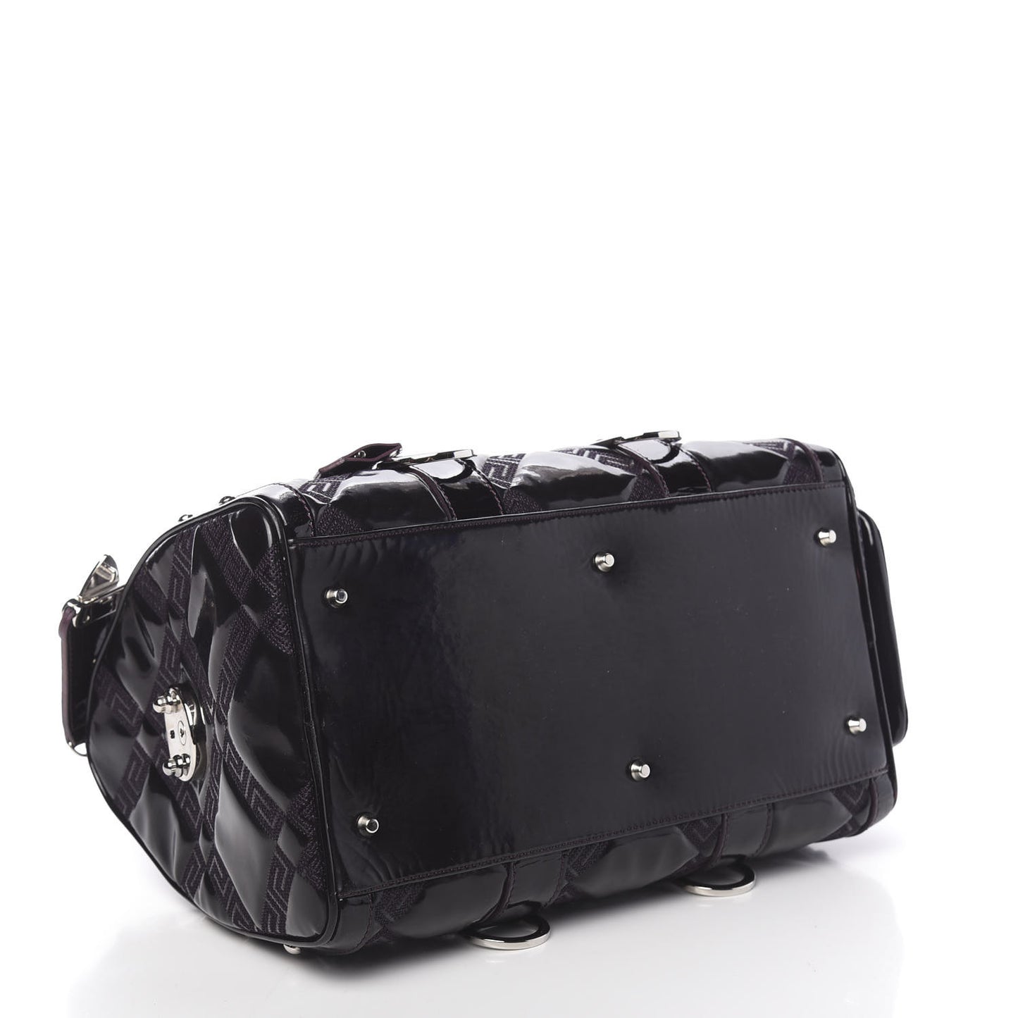 Patent Madonna Satchel Dark Purple