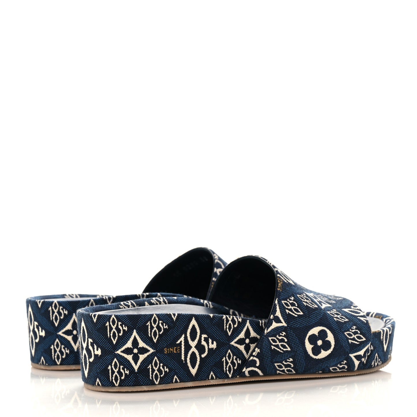 Canvas Since 1854 Jumbo Flatform Mule Sandals 38 Blue