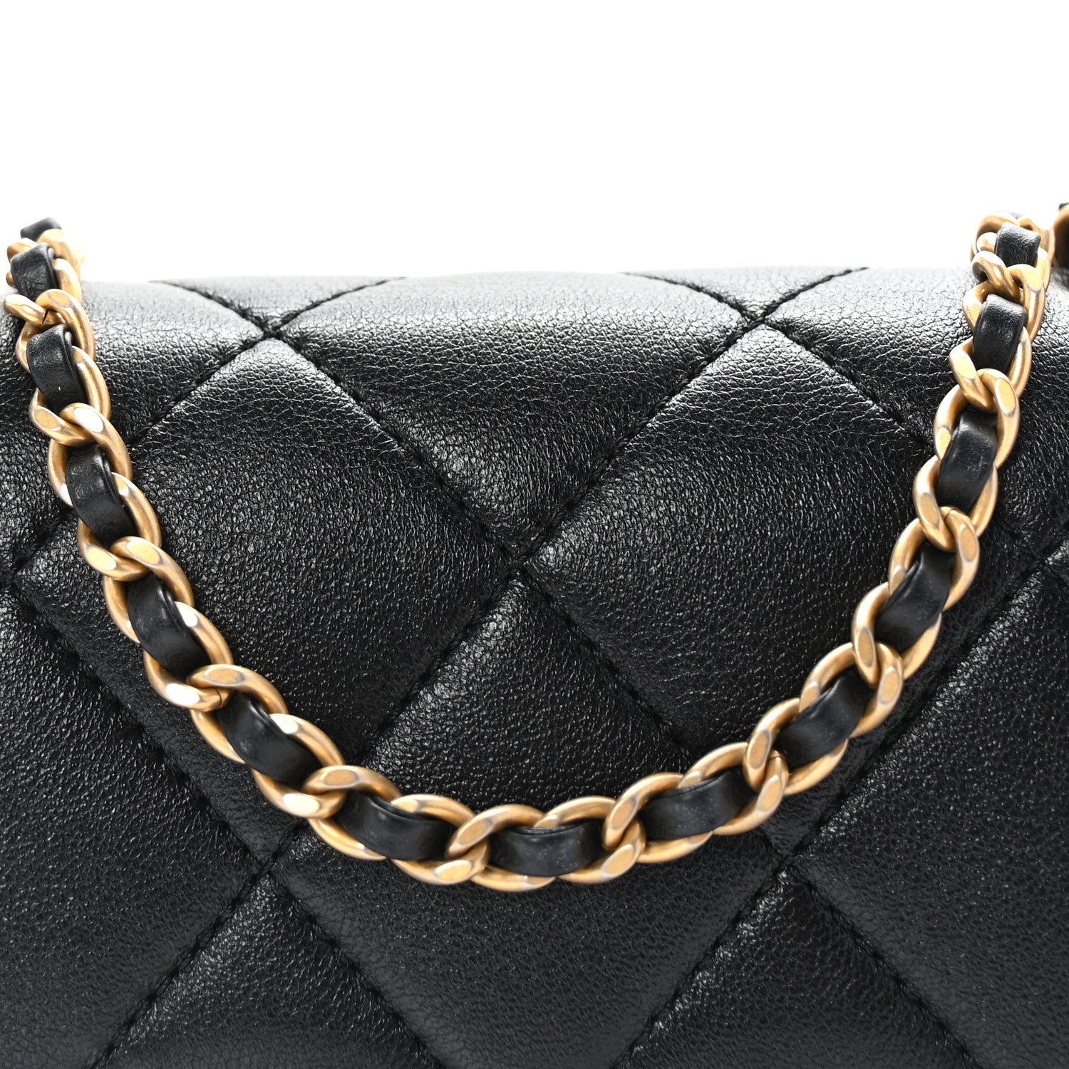 Chanel Lambskin Quilted Pearl Small Flap Black 8 of 10