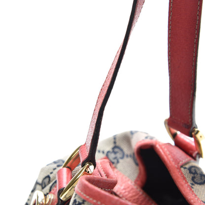 Gucci Monogram Medium Abbey Shoulder Bag Navy Red 17 of 17