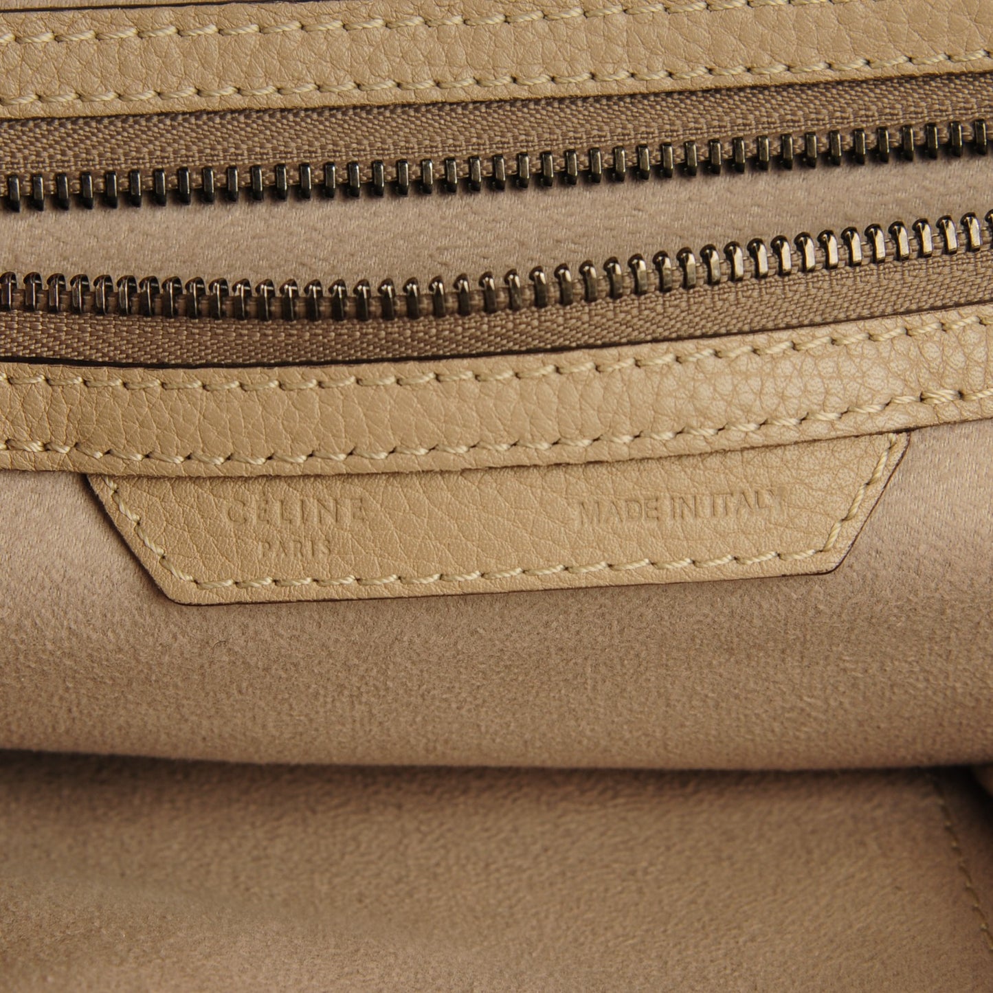 Drummed Calfskin Mini Luggage Dune