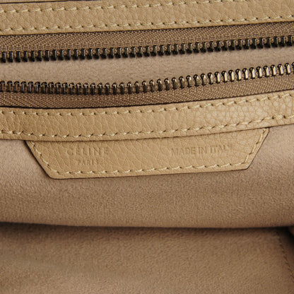 Celine Drummed Calfskin Mini Luggage Dune 6 of 8