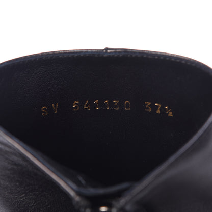 Saint Laurent Nappa Loulou Ankle Zip Boot 37.5 Black 8 of 10