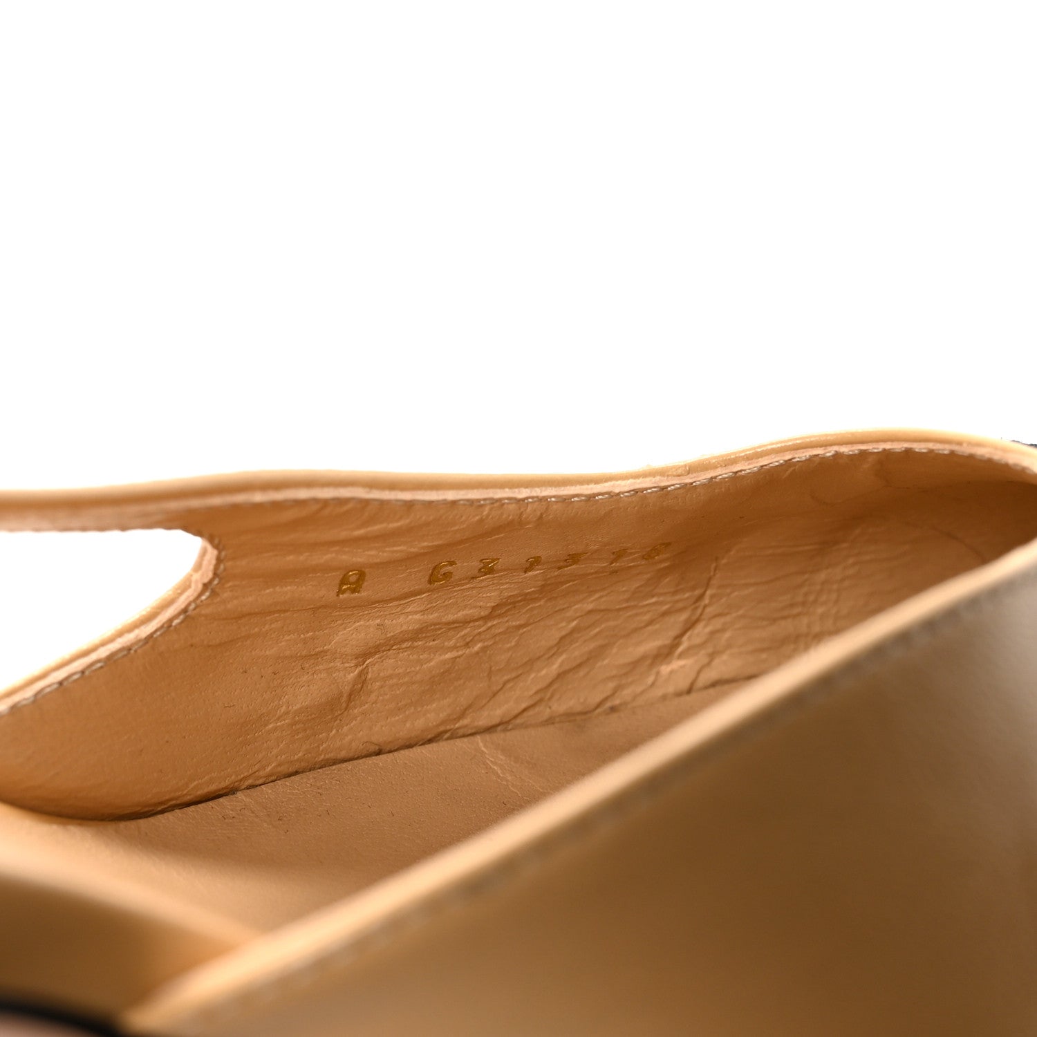 Chanel Goatskin Grosgrain Cap Toe CC Slingback Pumps 37.5 Beige Black 9 of 9