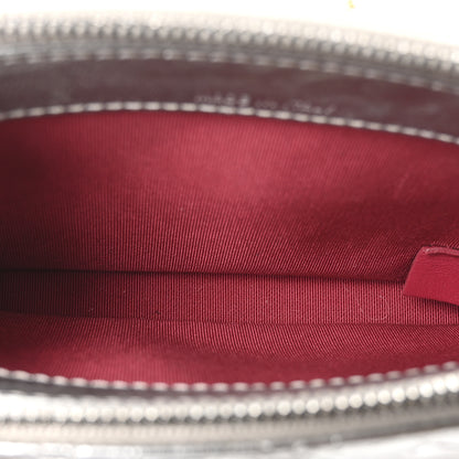 Chanel Metallic Lambskin Calfskin Quilted Small Gabrielle Clutch With Chain Silver 5 of 11