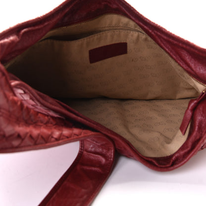 Bottega Veneta Nappa Intrecciato Shoulder Bag Bordeaux 4 of 4