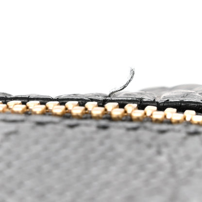 Burberry Signature Grain Calfskin Check Embossed Medium Balmoral Clutch Bag Black 11 of 16