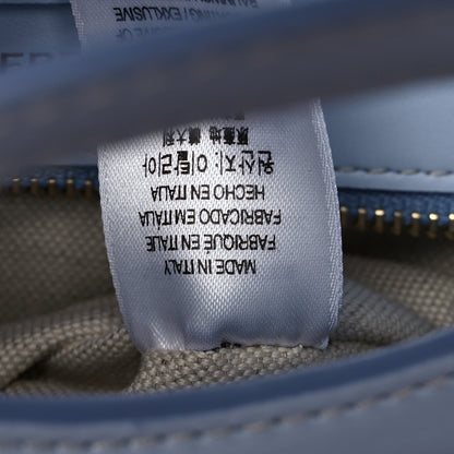 Burberry Canvas Smooth Calfskin Two Tone Mini Pocket Bag Natural Pale Blue 9 of 15