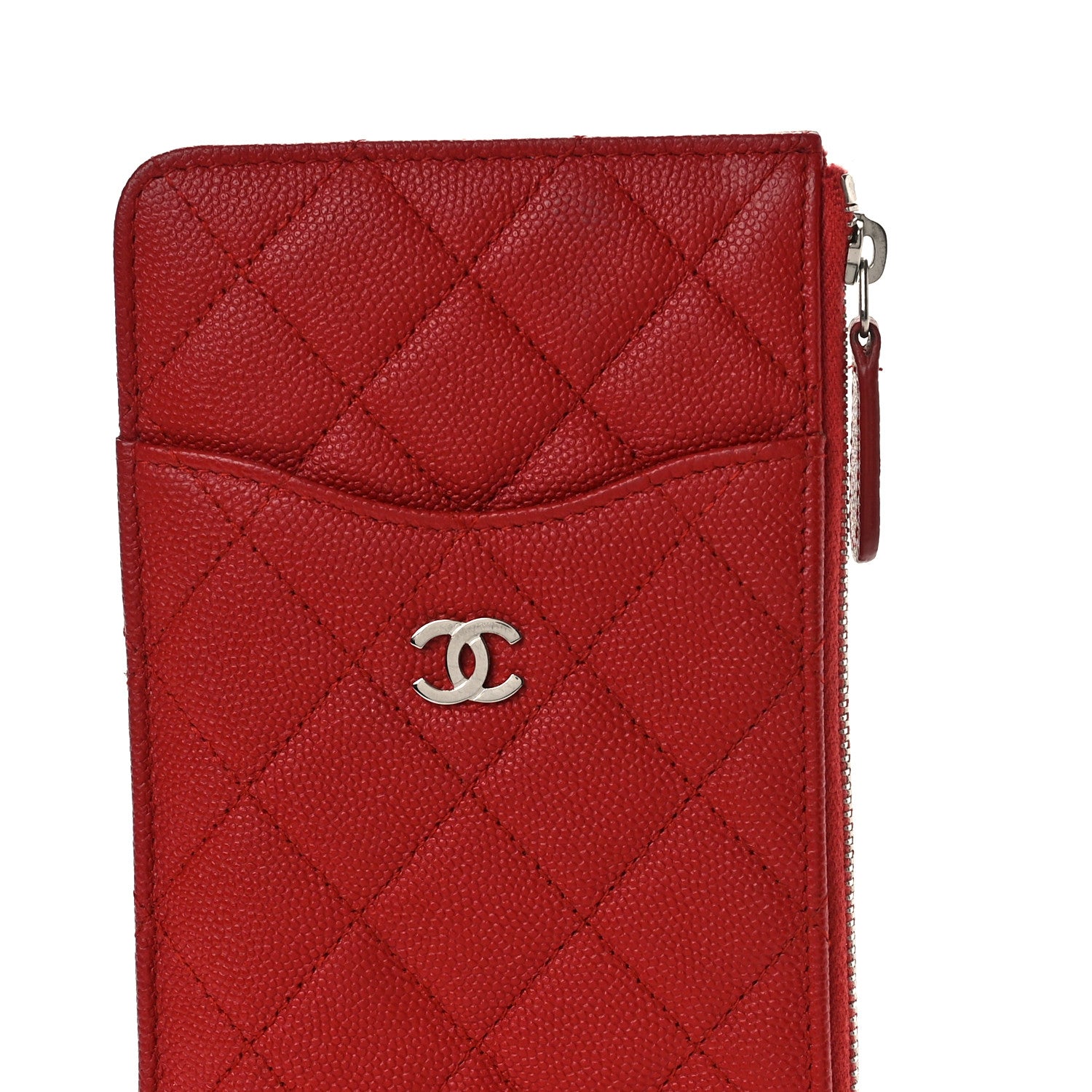 Chanel Caviar Quilted Classic iPhone Pouch Red 9 of 9