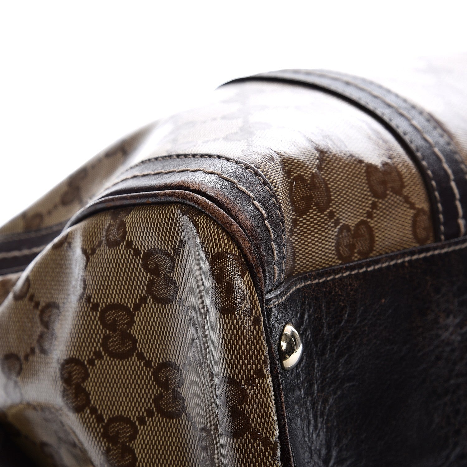 Gucci Crystal Monogram Large Duchessa Boston Dark Brown 8 of 18