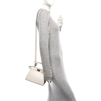 Fendi Shiny Nappa Petite Peekaboo I SEE U Satchel White 2 of 11