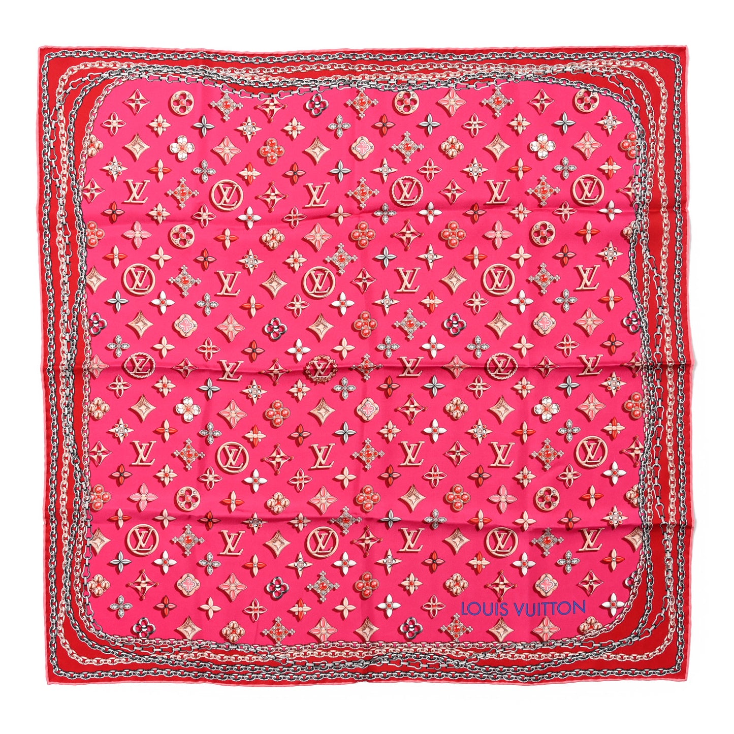 Silk Your Highness Square Scarf Fuchsia