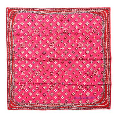 Louis Vuitton Silk Your Highness Square Scarf Fuchsia 1 of 4