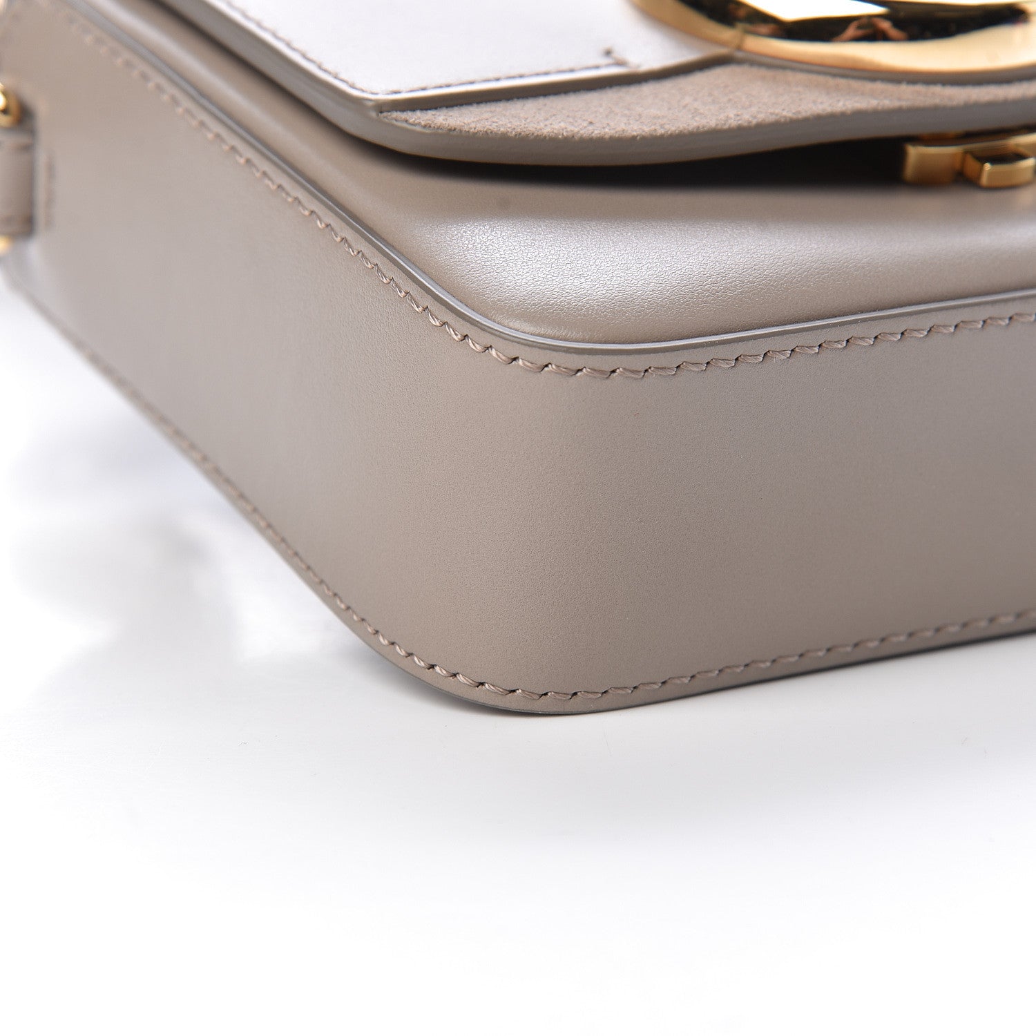 Chloe Shiny Calfskin Suede Mini C Bag Motty Grey 5 of 11
