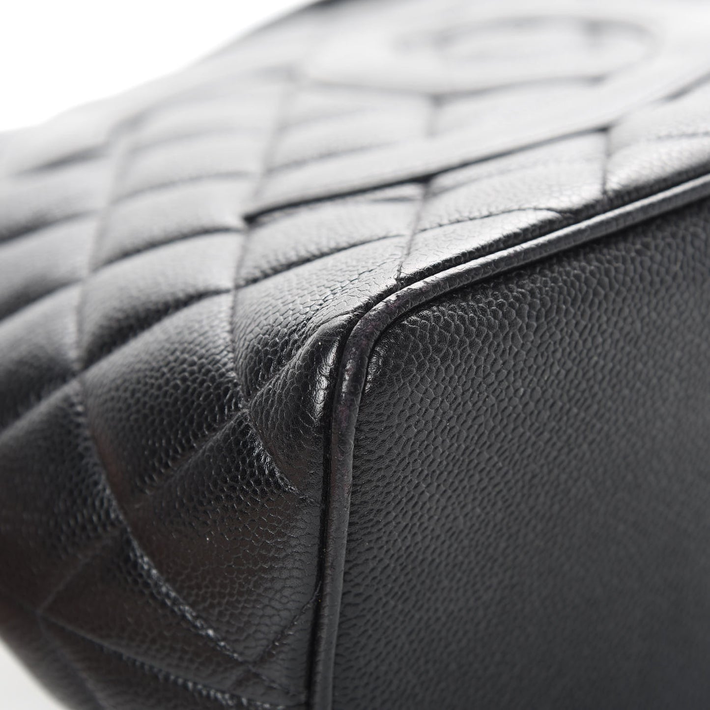 Caviar Quilted Medallion Tote Black
