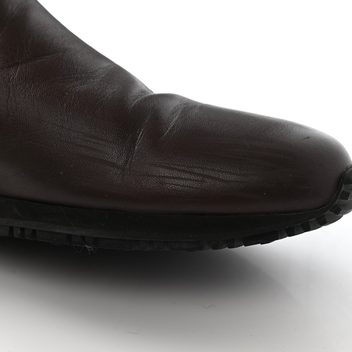 GG Plus Monogram Rabbit Fur Boots 39 Dark Brown
