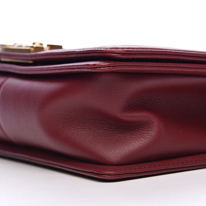 Chanel Calfskin Quilted Medium Boy Flap Burgundy 17 of 19