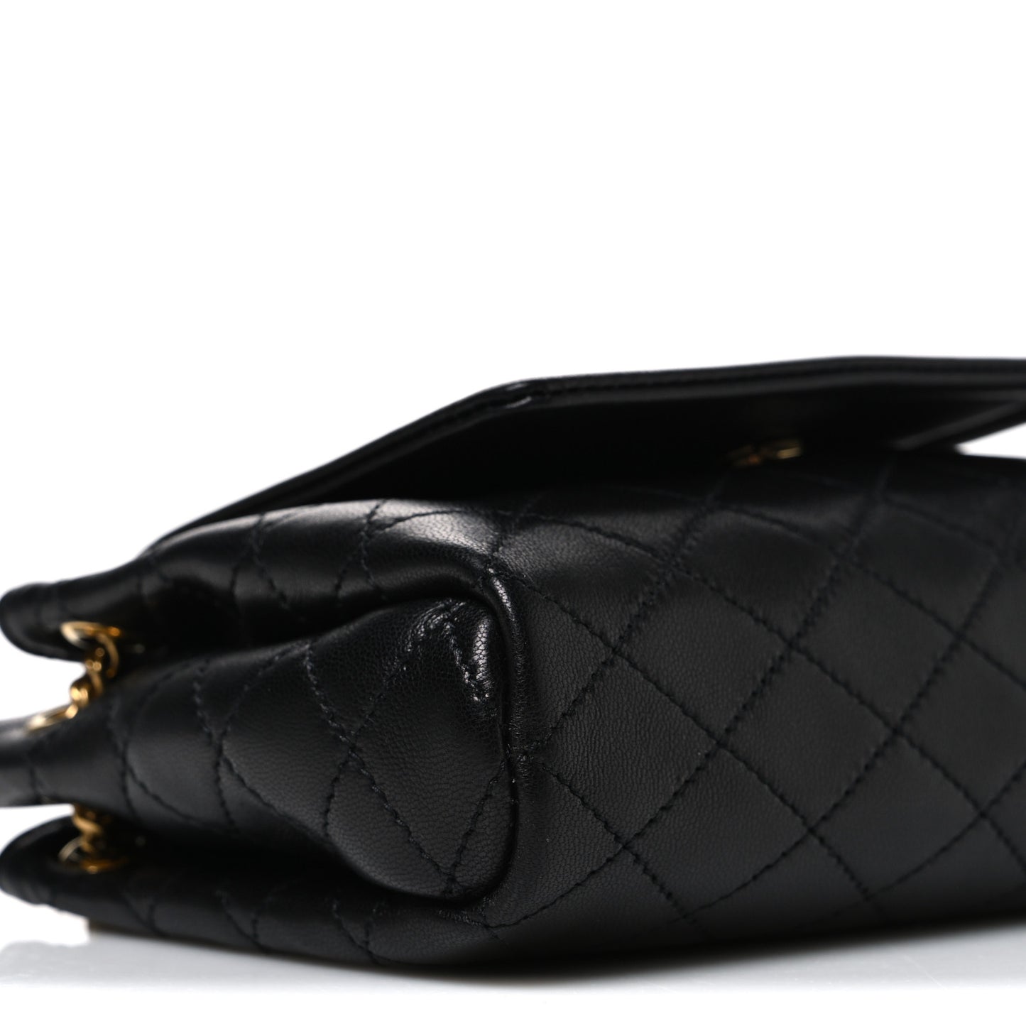 Lambskin Quilted Monogram Mini Nolita Black