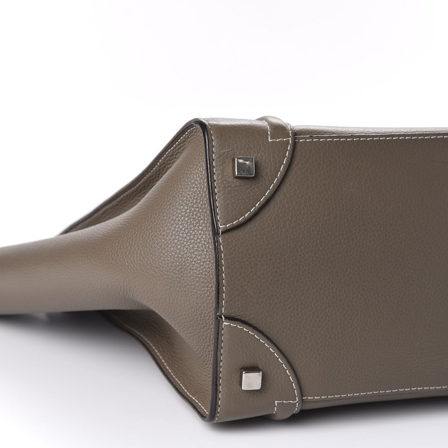 Drummed Calfskin Mini Luggage Bag Souris