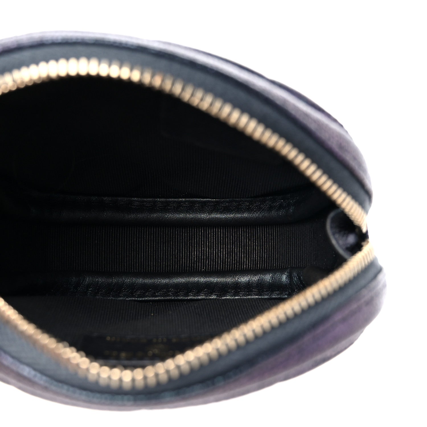 Chanel Iridescent Caviar Quilted Zip Around Classic Coin Purse Black 5 of 9