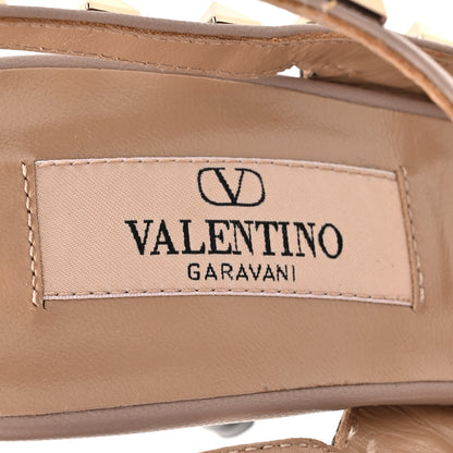 Valentino Garavani Patent Nappa Rockstud Ankle Strap 100mm Pumps 37 Black Poudre 8 of 12