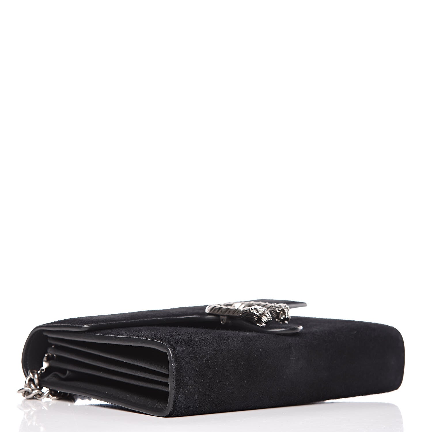 Gucci Suede Mini Dionysus Chain Wallet Black 4 of 10