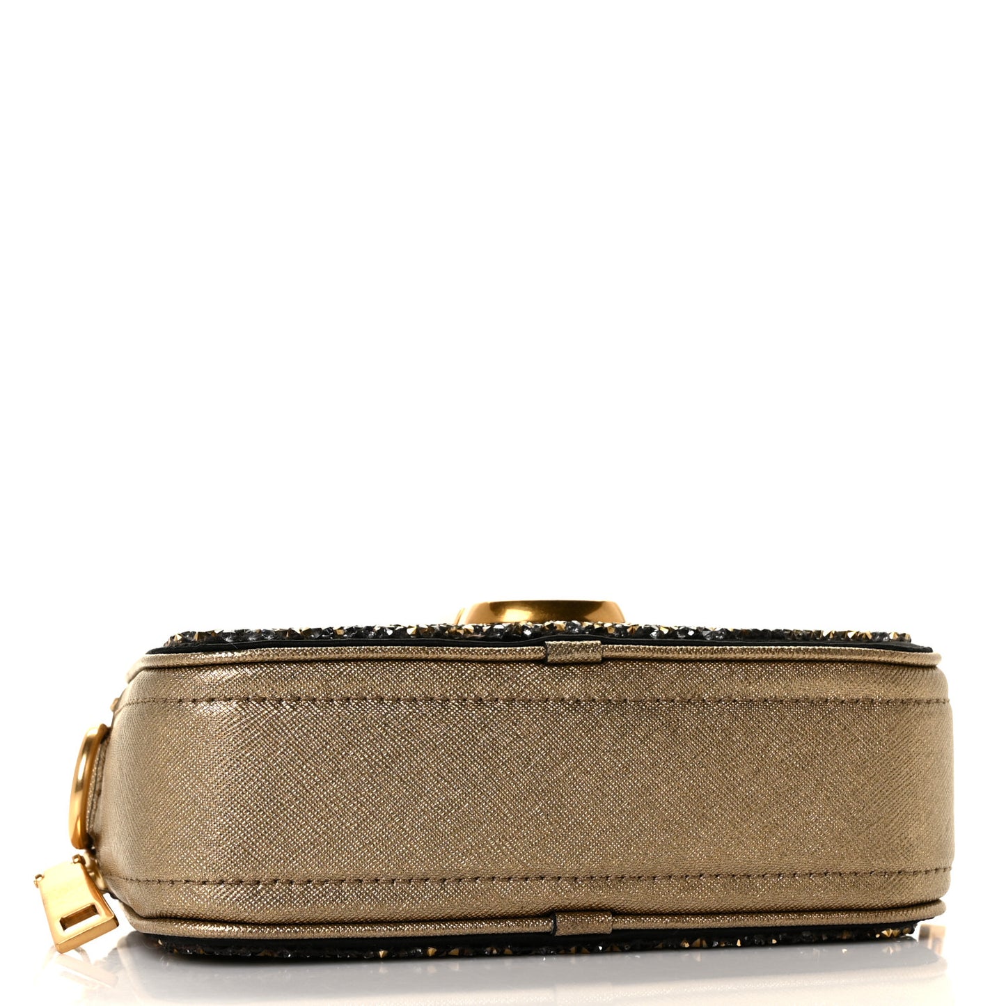 Saffiano Crystal Embellished Snapshot Camera Bag