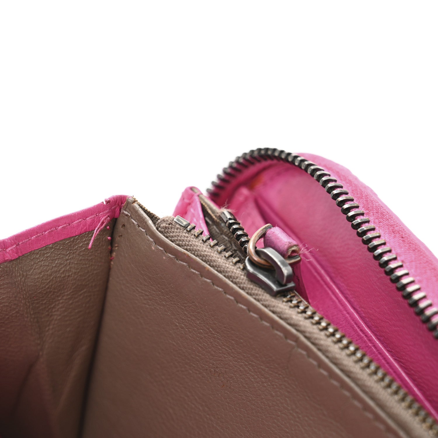 Bottega Veneta Nappa Intrecciato Zip Around Wallet Violet Fuxia 8 of 11