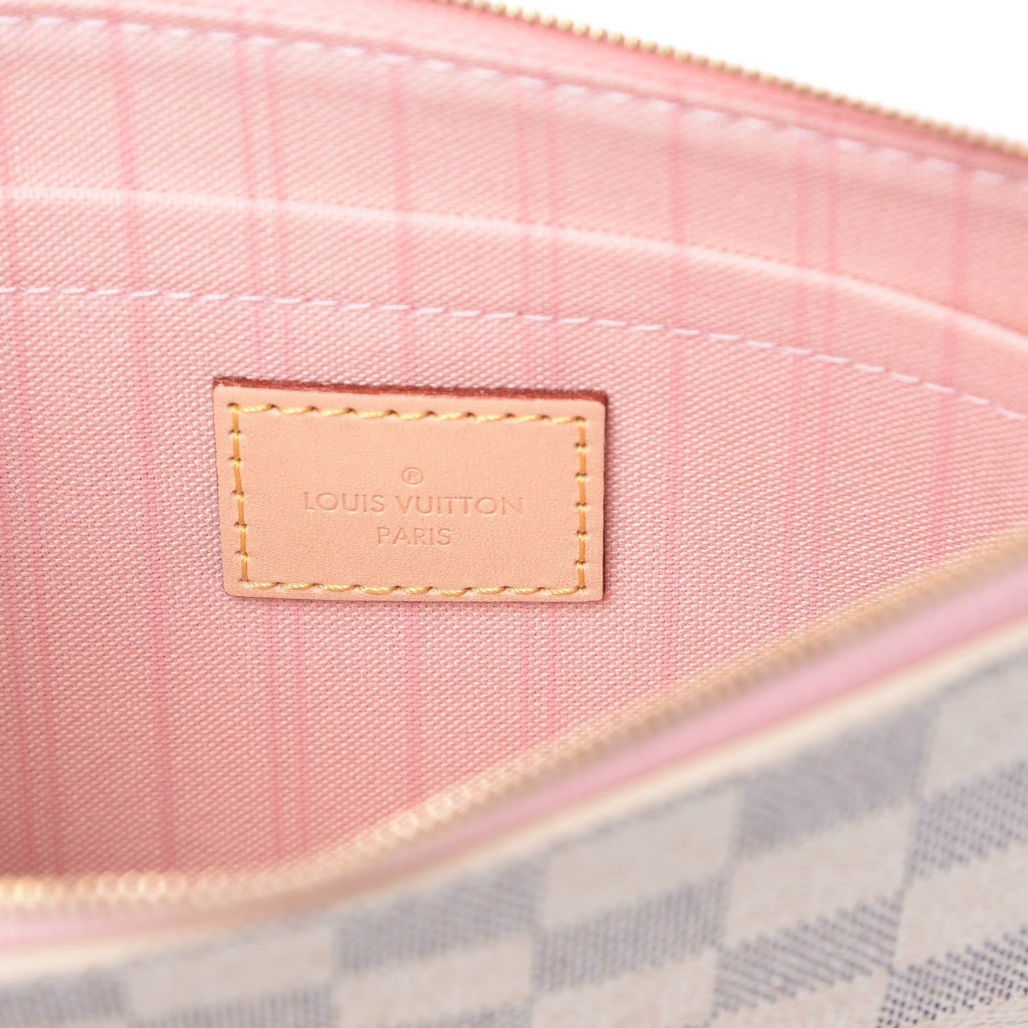 Damier Azur Neverfull MM GM Pochette Rose Ballerine