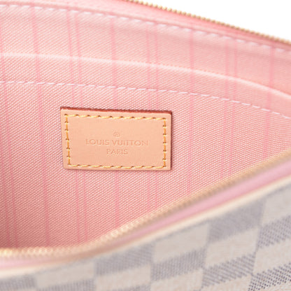 Louis Vuitton Damier Azur Neverfull MM GM Pochette Rose Ballerine 6 of 8
