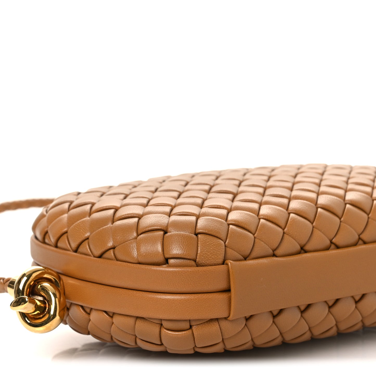 Calfskin Intrecciato Knot On Strap Camel