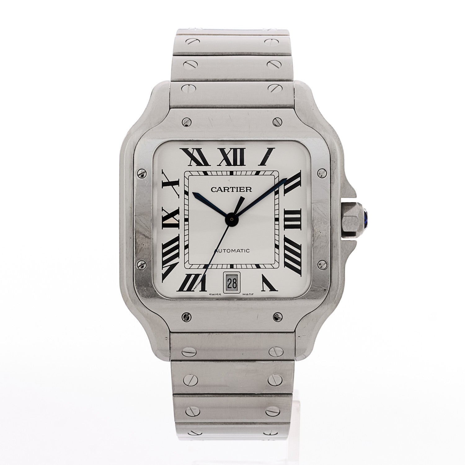 Cartier Stainless Steel 39.8mm Santos De Cartier Automatic Watch 1 of 4