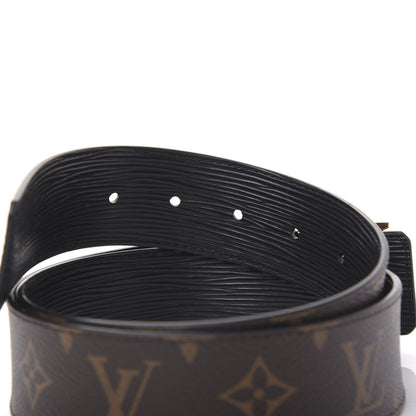 Louis Vuitton Monogram Epi LV Initiales Reversible Belt 85 34 Black 3 of 6