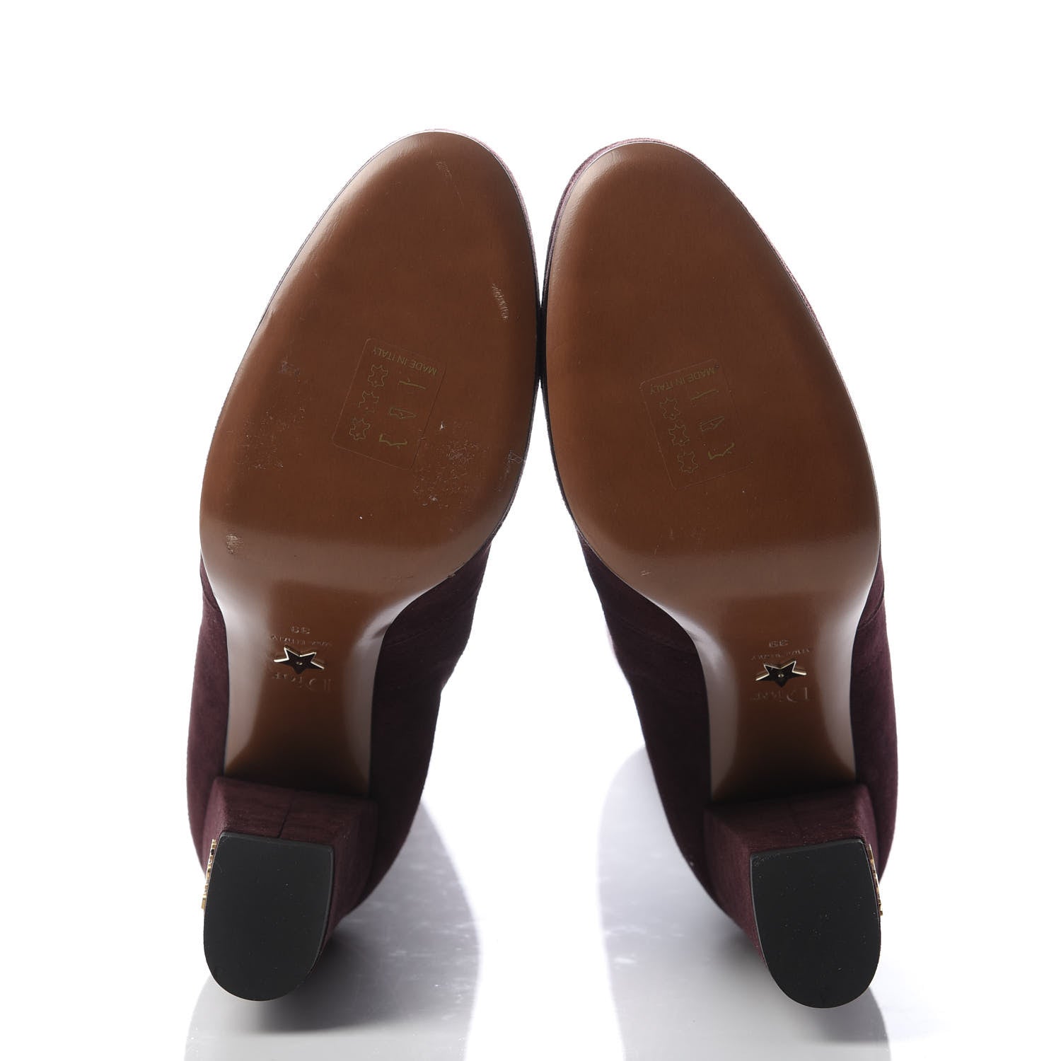 Christian Dior Suede D-rise Platform Boots 39 Burgundy 5 of 8